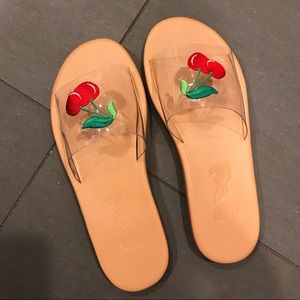 Ancient Greek Sandals Cherry Slides US 7 Brand New